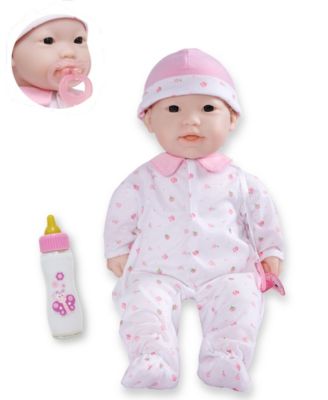 La Baby Asian 16" Soft Body Baby Doll Pink Outfit