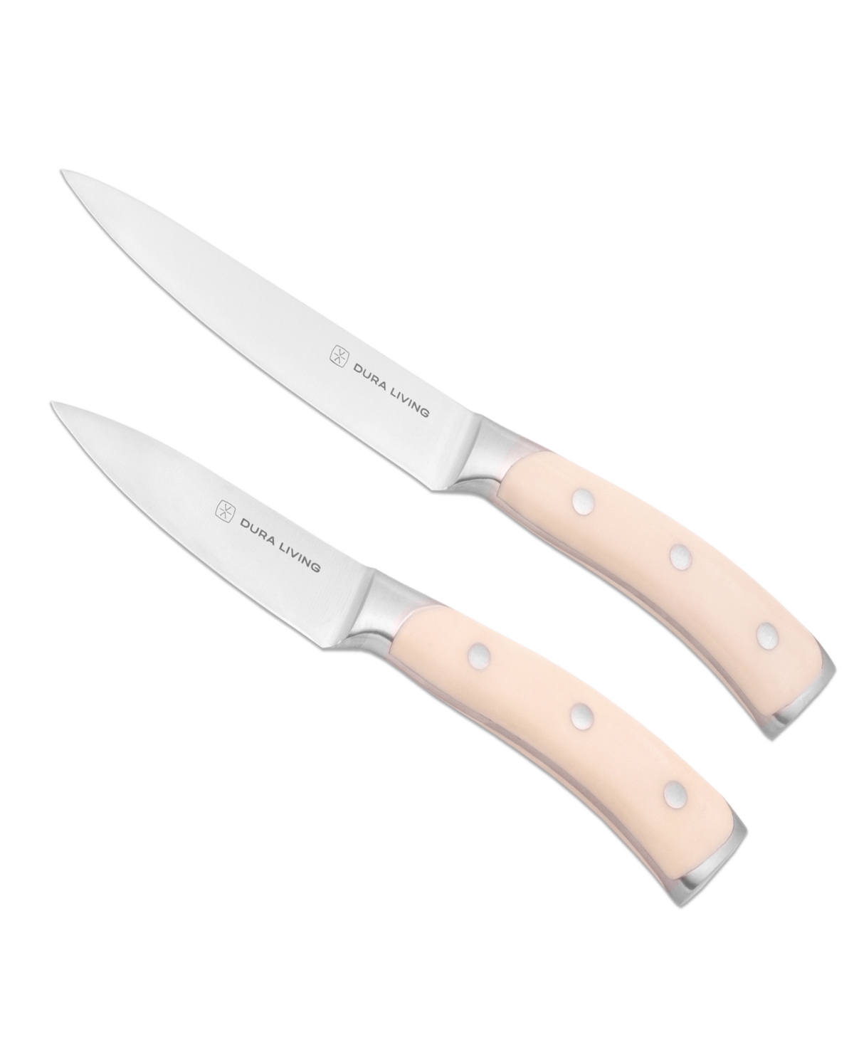 Duraliving 2-piece Professional Kitchen Knife Set In Creme