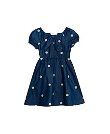 Little Girls Tencel Daisy Embroidered Dress