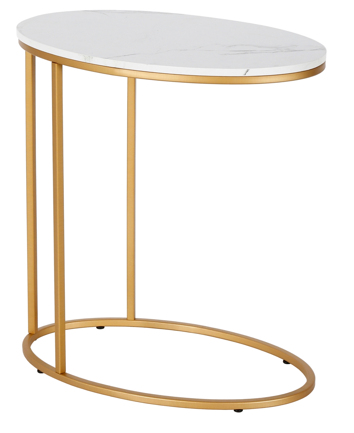 Shop Hudson & Canal Enzo Side Table, 20" X 12" In Brass