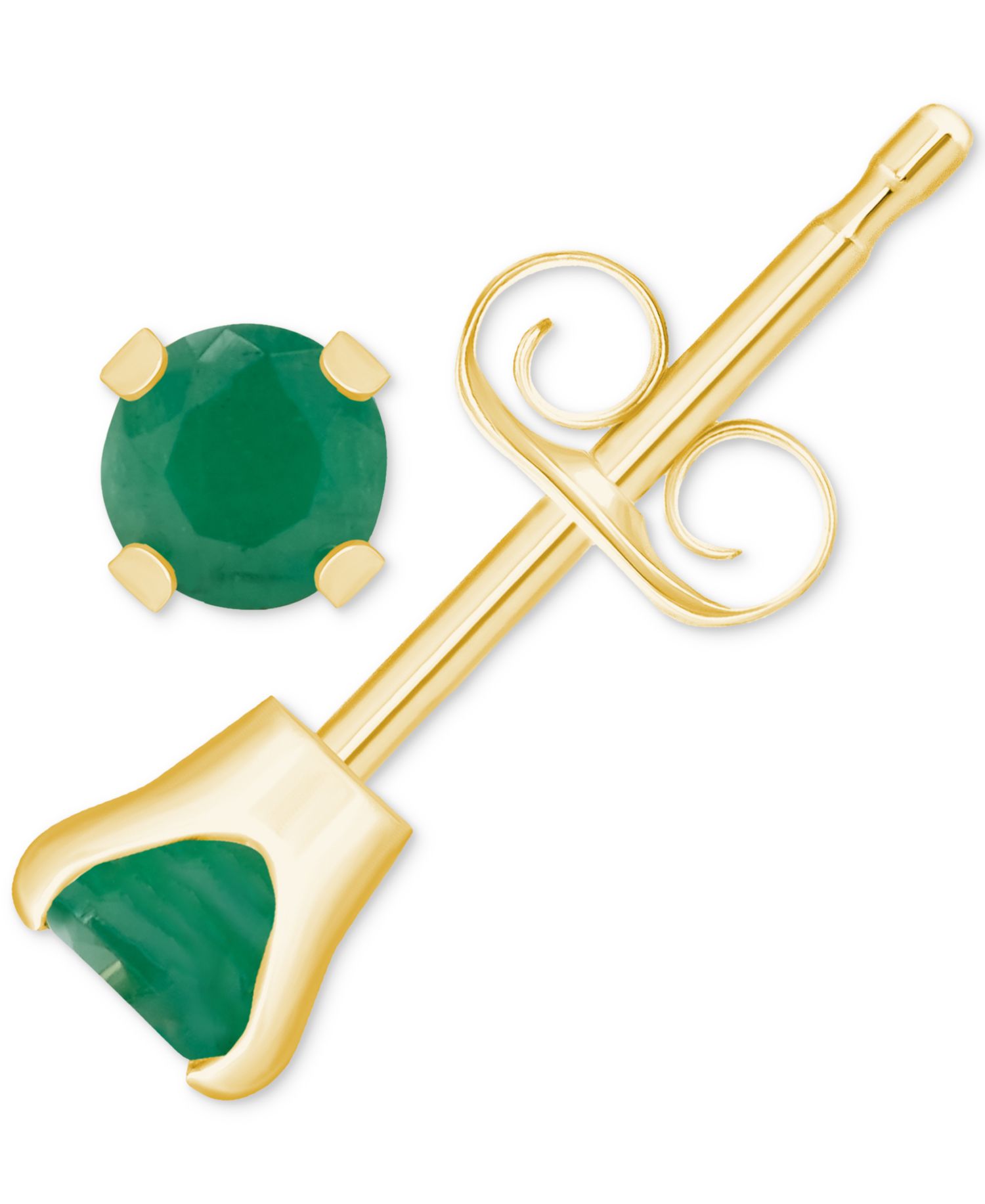 Aquamarine (1/5 ct. t.w.) Solitaire Stud Earrings in 14k Gold (Also in Sapphire, Emerald & Ruby)