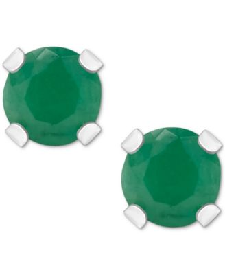 Aquamarine (1/5 ct. t.w.) Solitaire Stud Earrings in 14k Gold (Also in Sapphire, Emerald & Ruby)