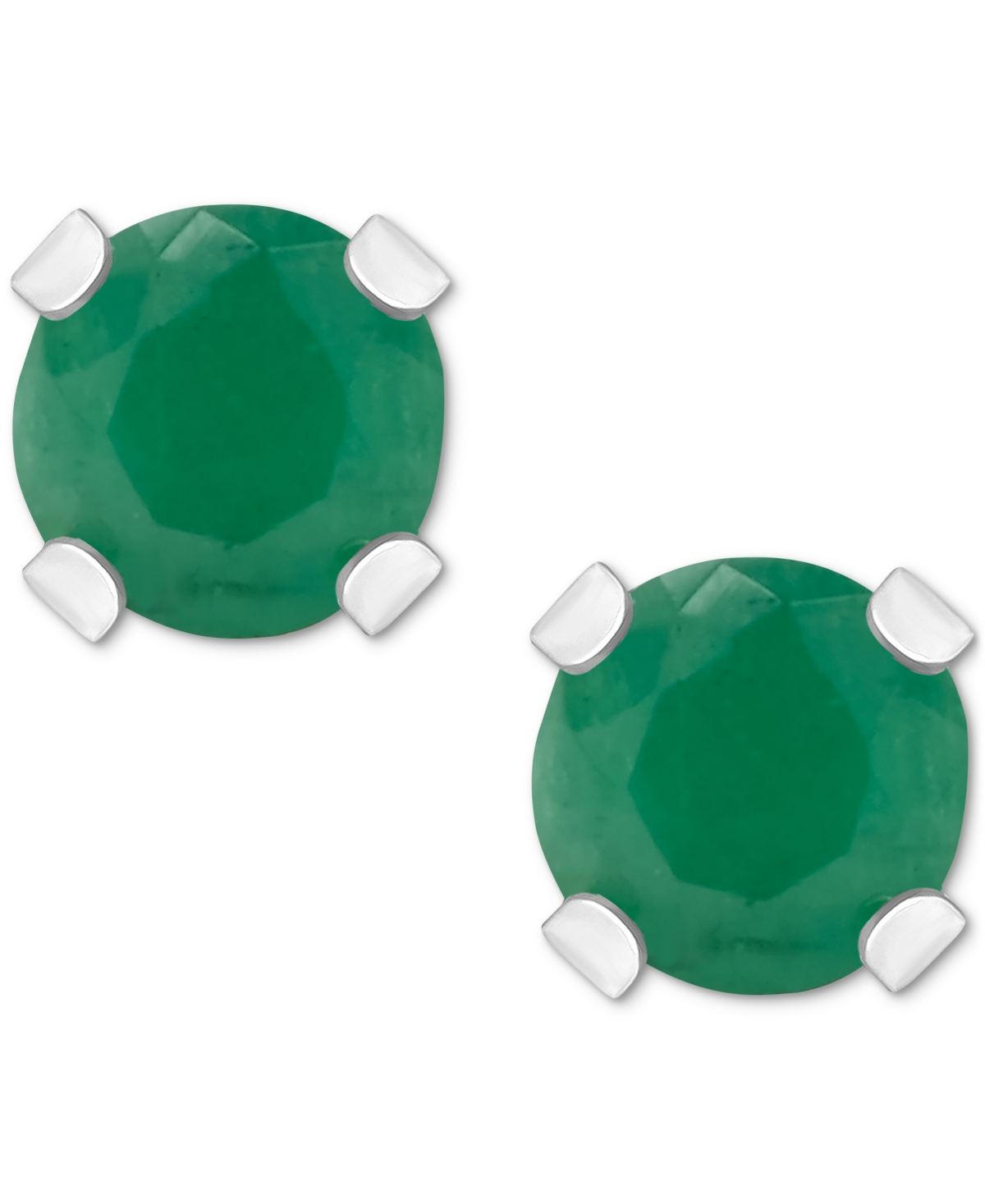 Aquamarine (1/5 ct. t.w.) Solitaire Stud Earrings in 14k Gold (Also in Sapphire,& Ruby) - Emerald/White Gold