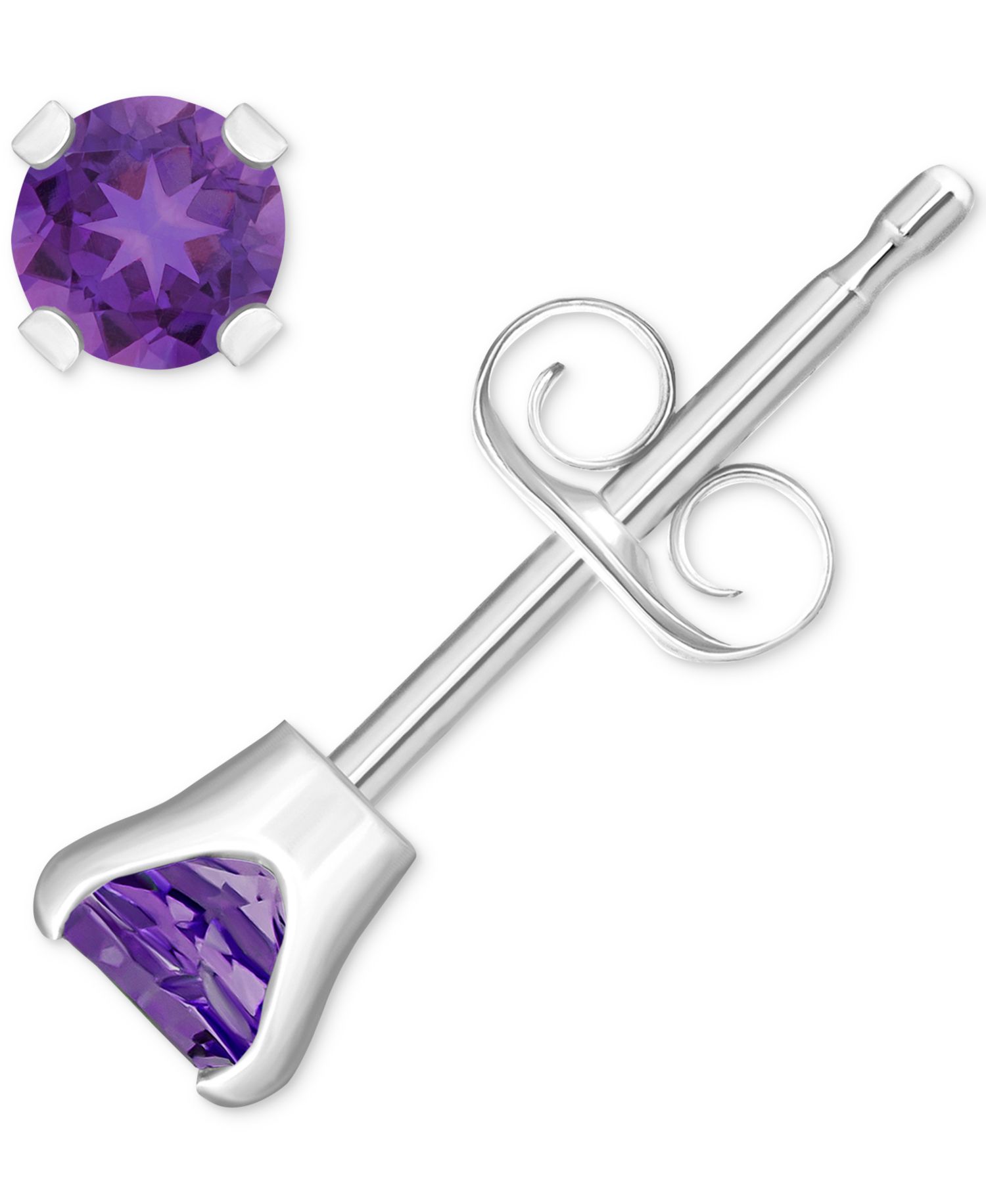 Rhodolite Garnet Stud Earrings (1/4 ct. t.w.) in 14k White or Yellow Gold (Also in Citrine, Sky Blue Topaz, Peridot & Opal)