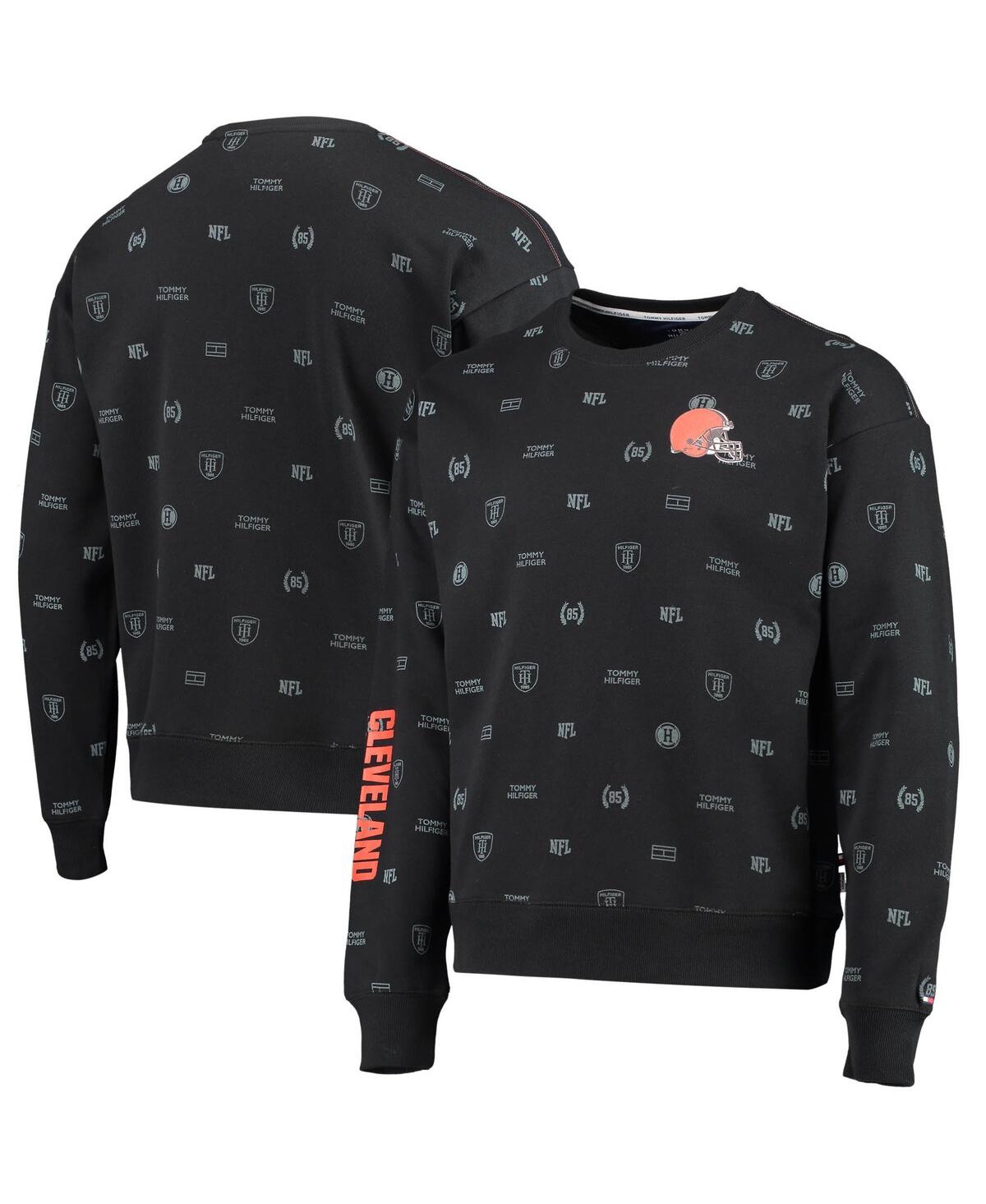 Shop Tommy Hilfiger Men's Black Cleveland Browns Reid Graphic Pullover Sweatshirt