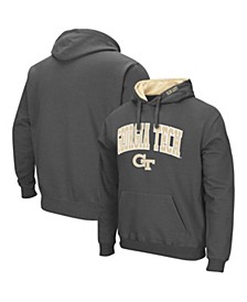 Men's Charcoal Georgia Tech Yellow Jackets Arch and Logo Pullover Hoodie