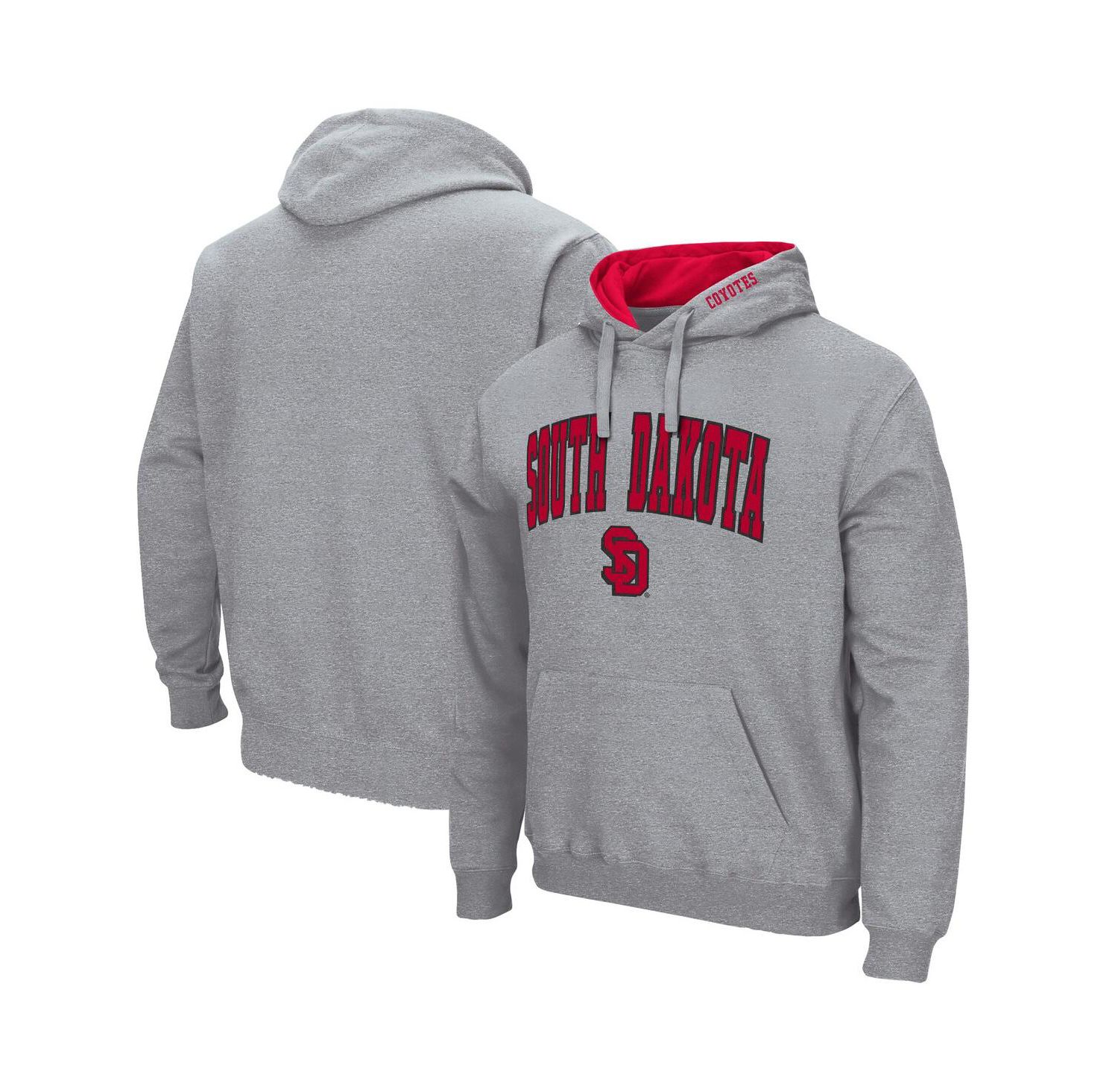 Men's South Dakota Coyotes Arch and Logo Pullover Hoodie