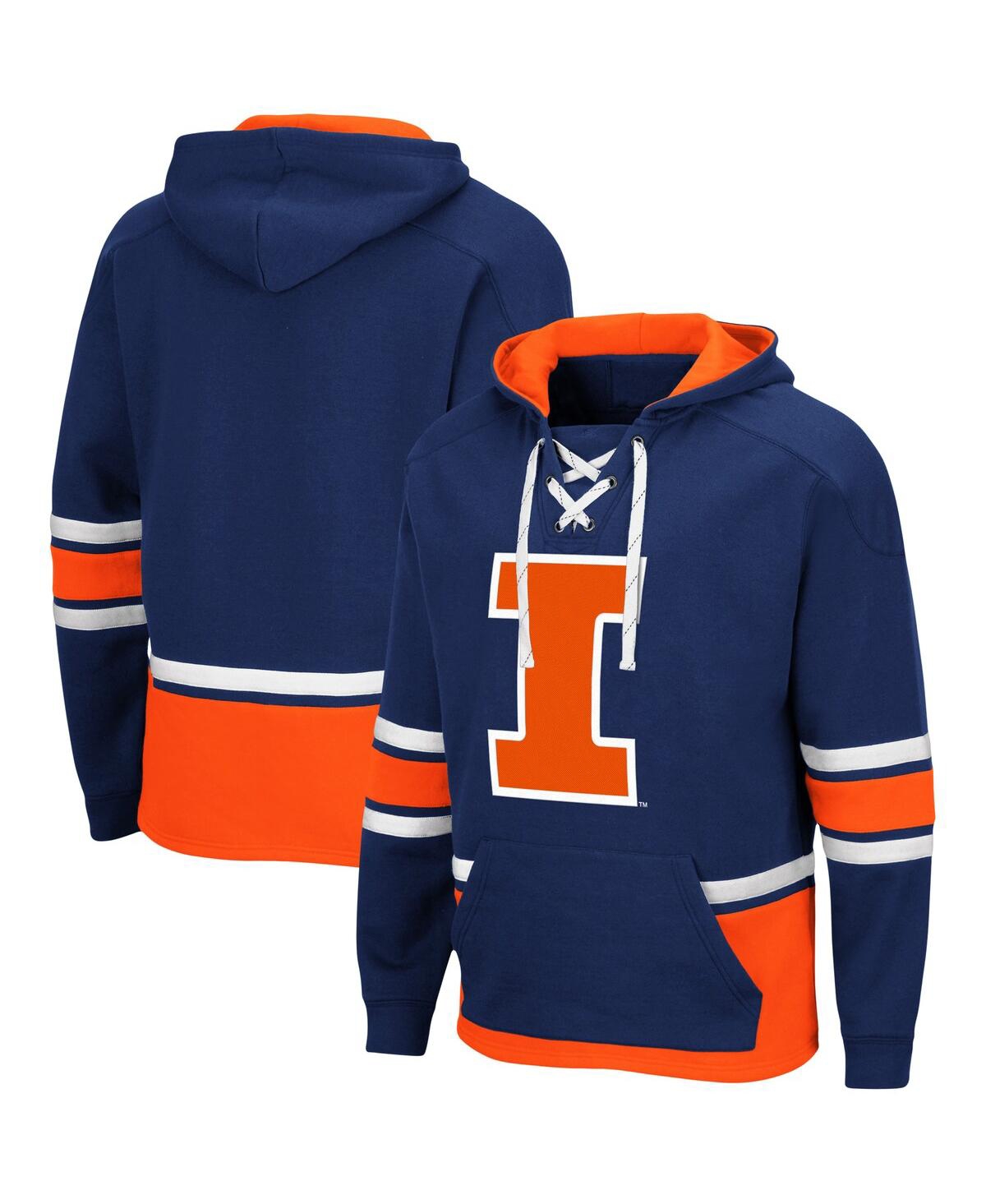 Colosseum Men's Navy Illinois Fighting Illini Lace Up 3.0 Pullover Hoodie