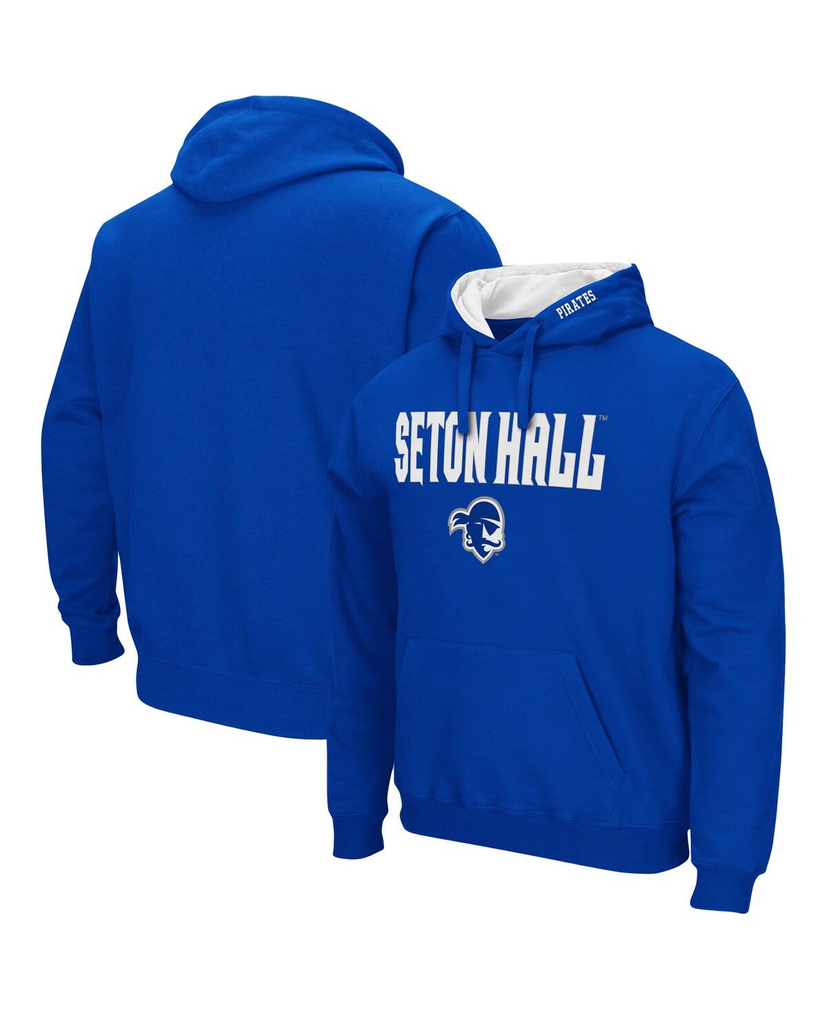 Colosseum Blue Seton Hall Pirates Arch And Logo Pullover Hoodie In Blue