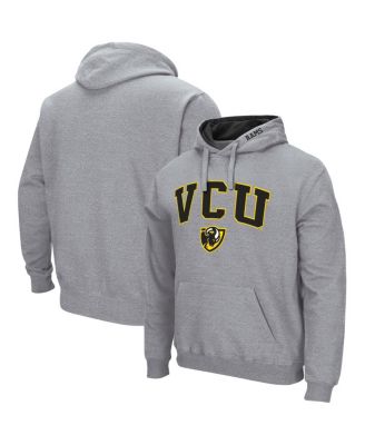 Men's Heathered Gray VCU Rams Arch and Logo Pullover Hoodie