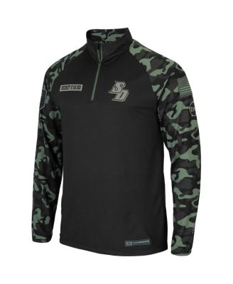 Men's Black, Camo San Diego Toreros OHT Military-Inspired Appreciation Take Flight Raglan Quarter-Zip Jacket