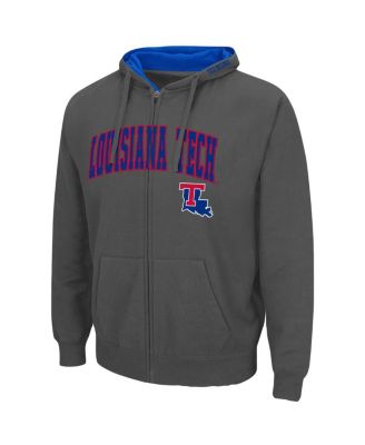 Men's Charcoal Louisiana Tech Bulldogs Arch Logo 3.0 Full-Zip Hoodie