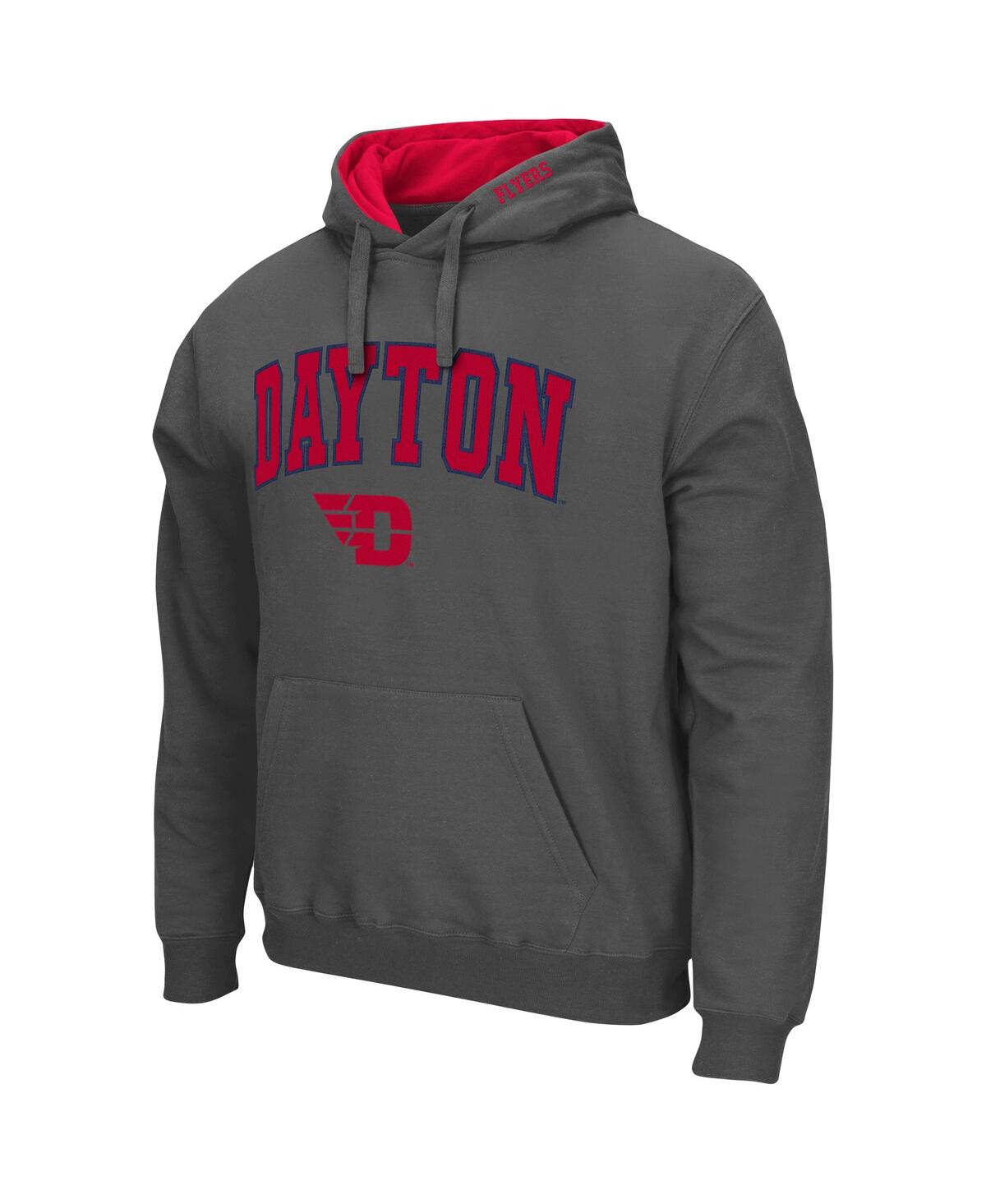 Colosseum Men's Dayton Flyers Arch And Logo Pullover Hoodie In Navy