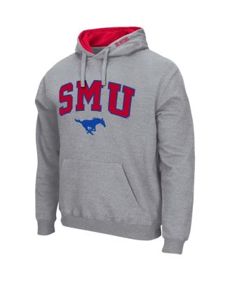 Men's SMU Mustangs Arch & Logo Pullover Hoodie