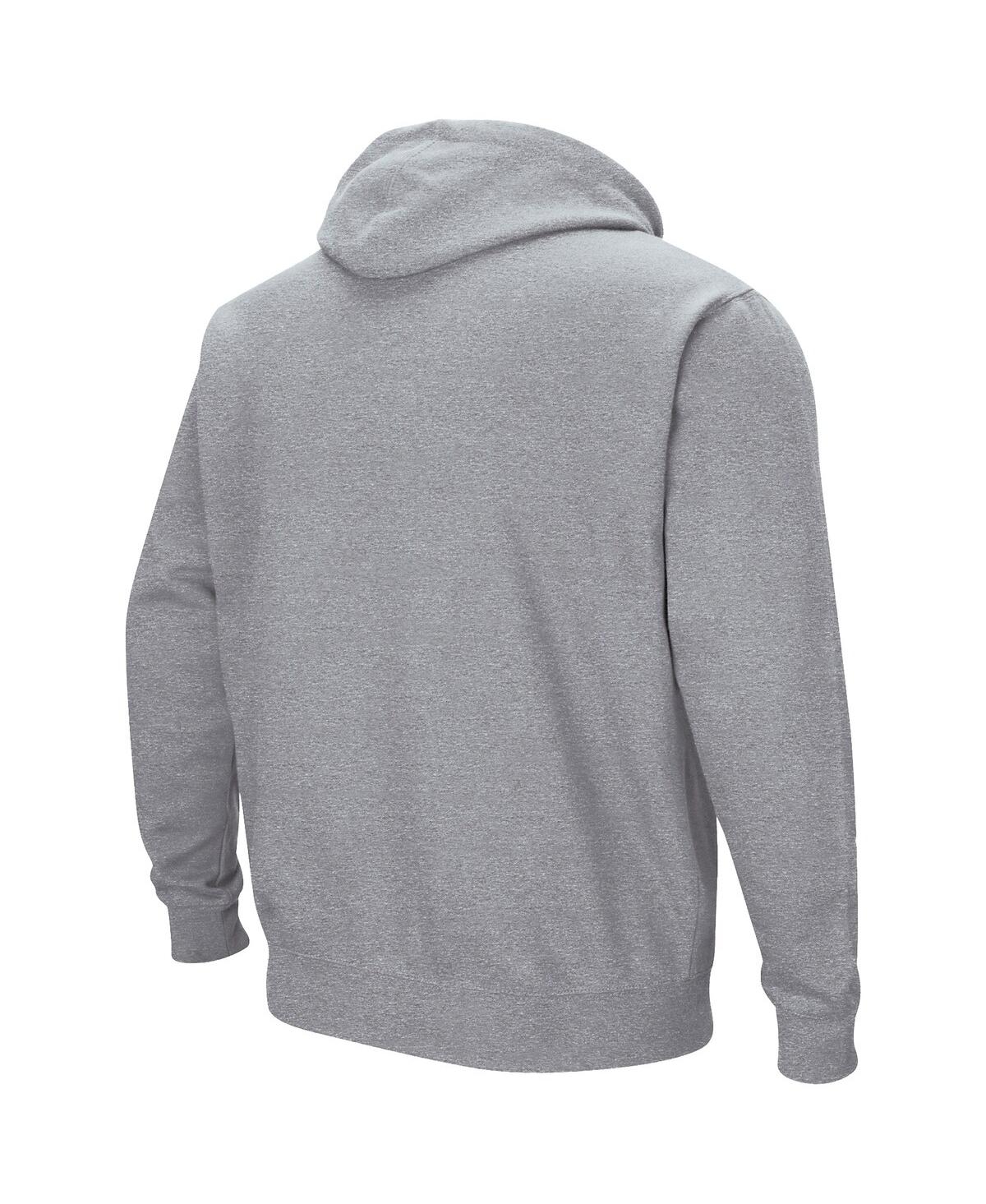 Colosseum Heathered Gray Vcu Rams Arch And Logo Pullover Hoodie In Heathered Gray