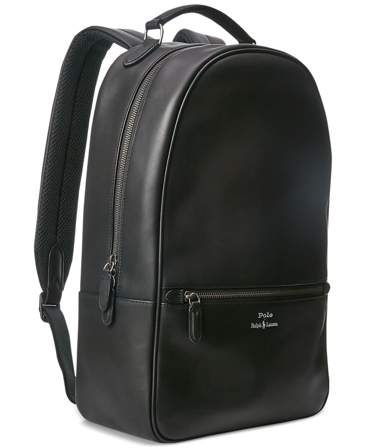 Shop Polo Ralph Lauren Men's Leather Backpack In Black