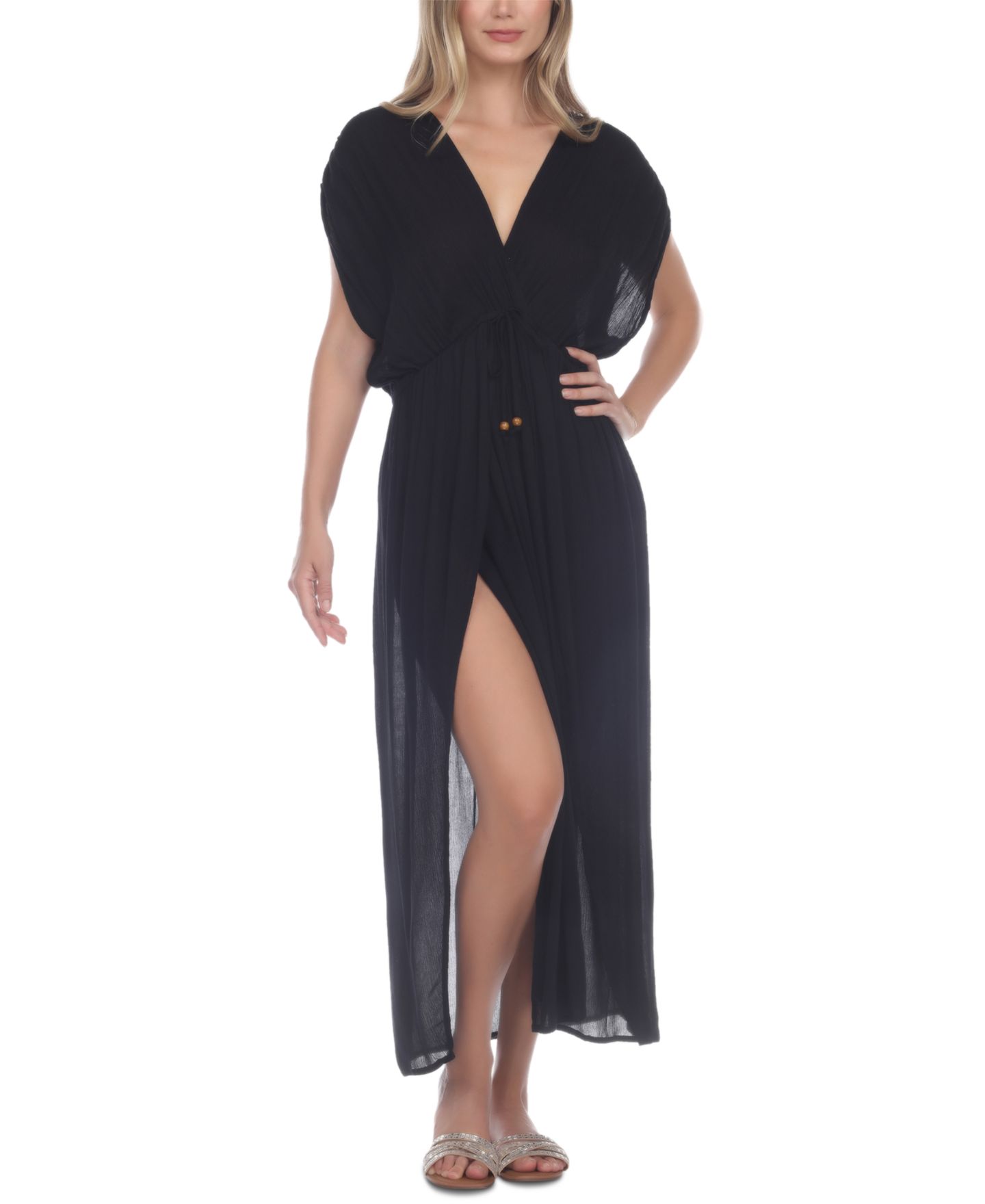 Женское платье Raviya Front-Slit Cover-Up, цвет: Чёрный — фото 2