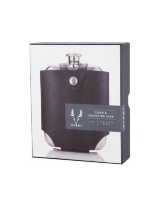 Stainless Steel Flask and Traveling Case