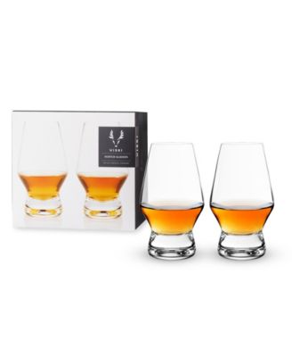 Footed Crystal Scotch Glasses, Set of 2, 8 Oz 