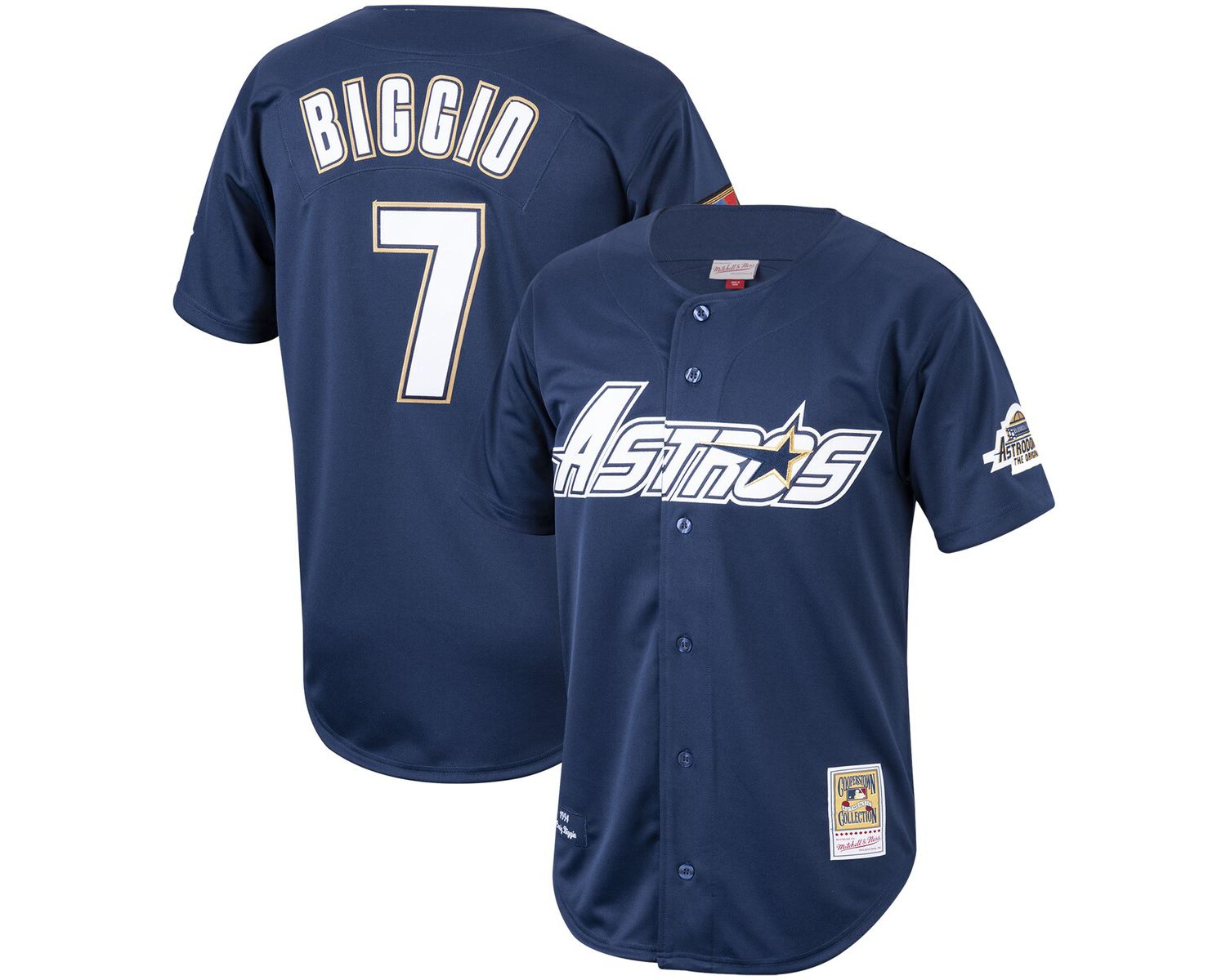 Men's Craig Biggio Navy Houston Astros Cooperstown Collection 1994 Authentic Jersey