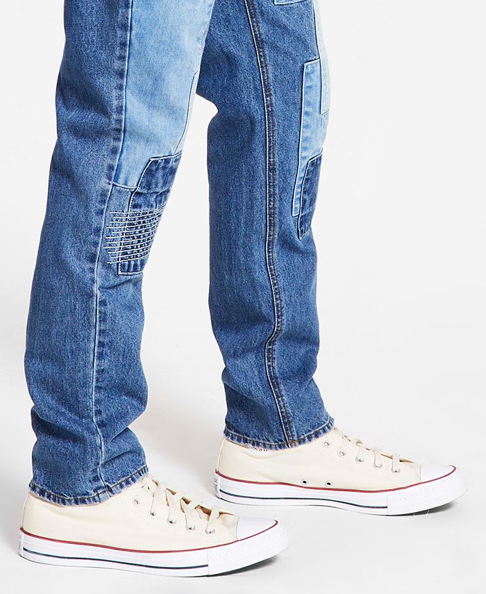 Sun + Stone Men's Judas LooseFit Patchwork Jeans Macy's