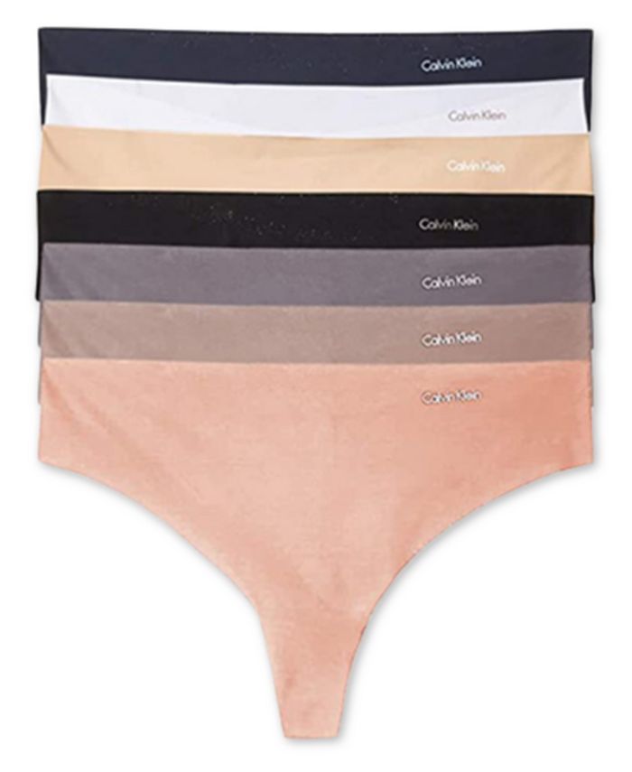 Calvin Klein Women's Invisibles 7-Pack Thong Underwear - Macy's