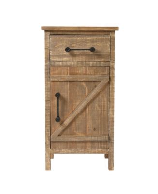 Luxen Home Rustic Wood Small Console Cabinet - Macy's