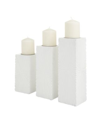 by Cosmopolitan Mdf Contemporary Candle Holder, Set of 3