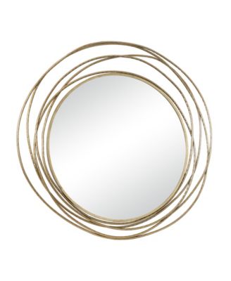 Wood Contemporary Wall Mirror, 38" x 40"