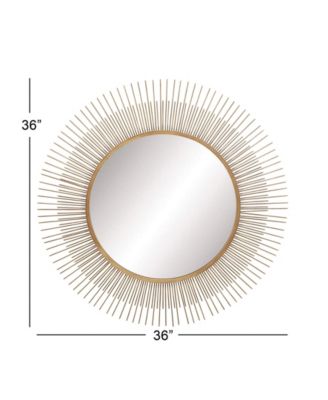 Modern Metal Wall Mirror, 36" x 36"