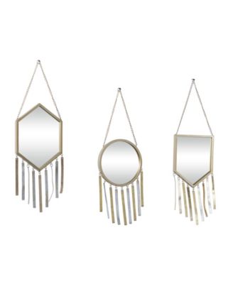 Metal Farmhouse Wall Mirror, Set of 3