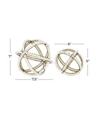 Metal Farmhouse Geometric Sculpture, Set of 2