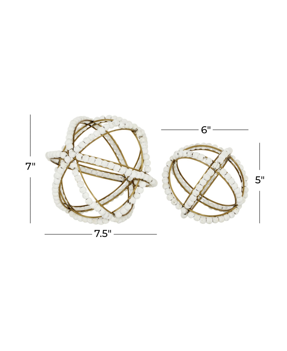 Metal Farmhouse Geometric Sculpture, Set of 2