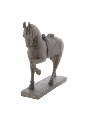 Traditional Horse Sculpture, 15" x 14"