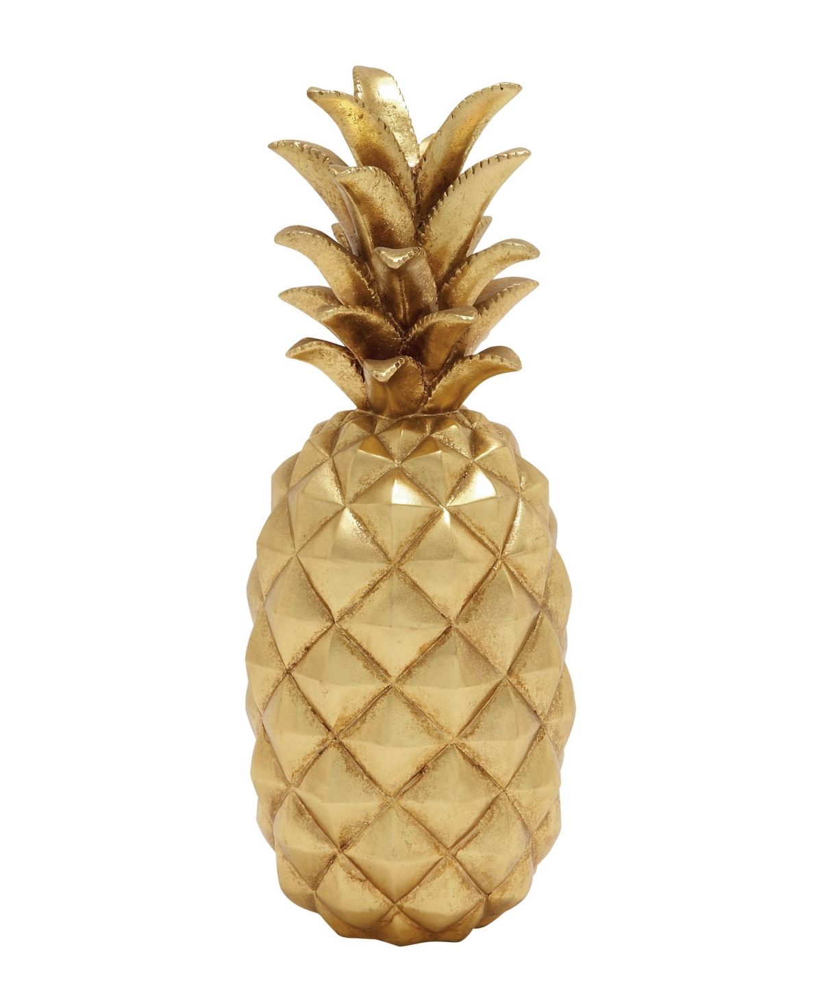 Rosemary Lane Traditional Decorative Pineapple, 18" X 7" In Gold-tone
