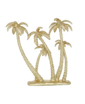 Polyresin Coastal Palm Tree Sculpture, 16" x 15"
