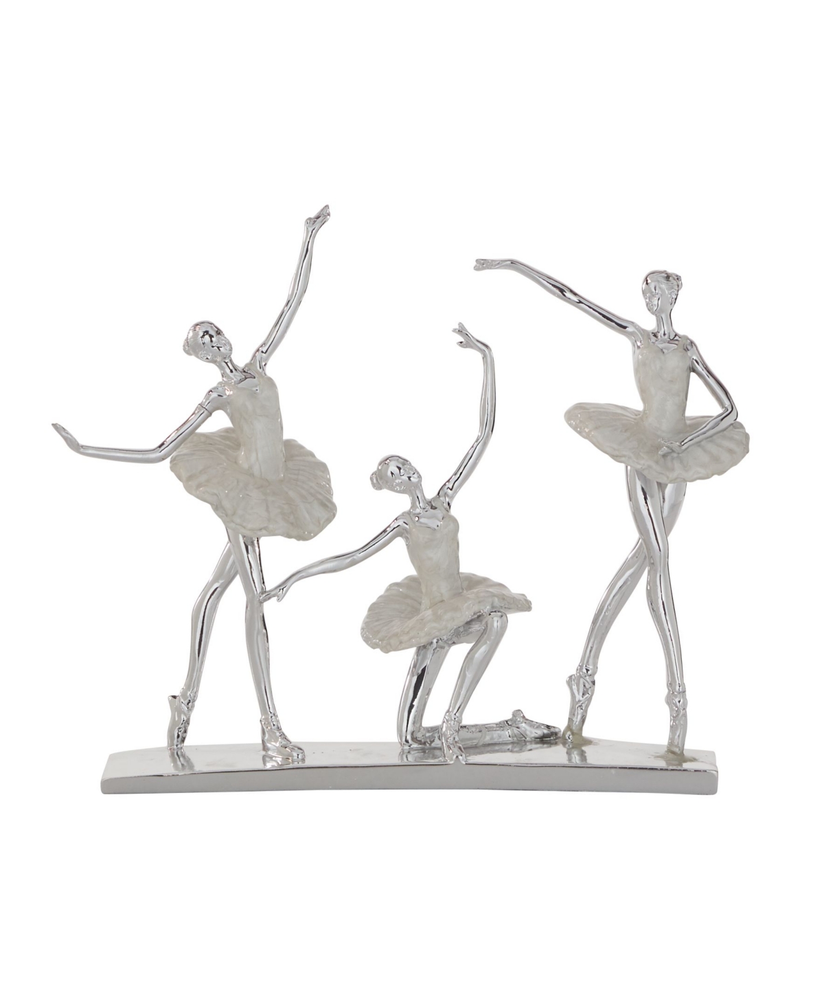 Rosemary Lane Glam Dancer Sculpture, 12" X 14" In Silver-tone