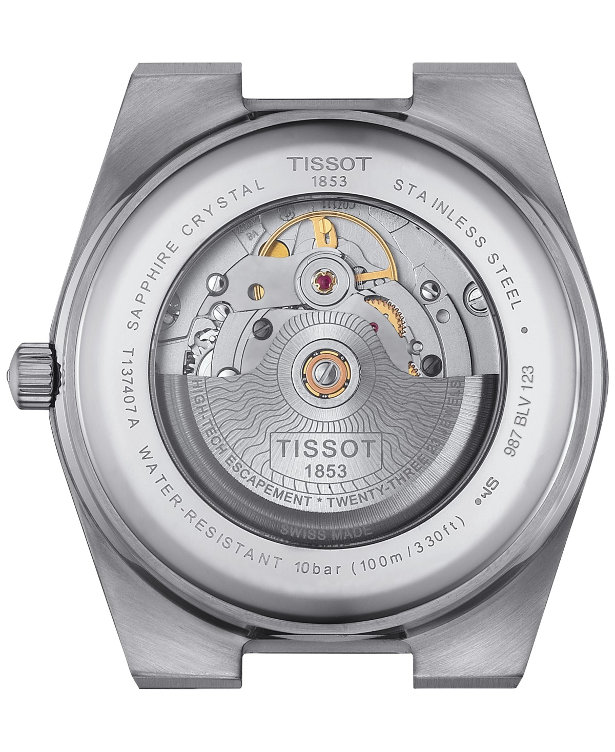 Мужские часы Tissot PRX Powermatic 80 Automatic на золотом браслете 40мм — фото 4