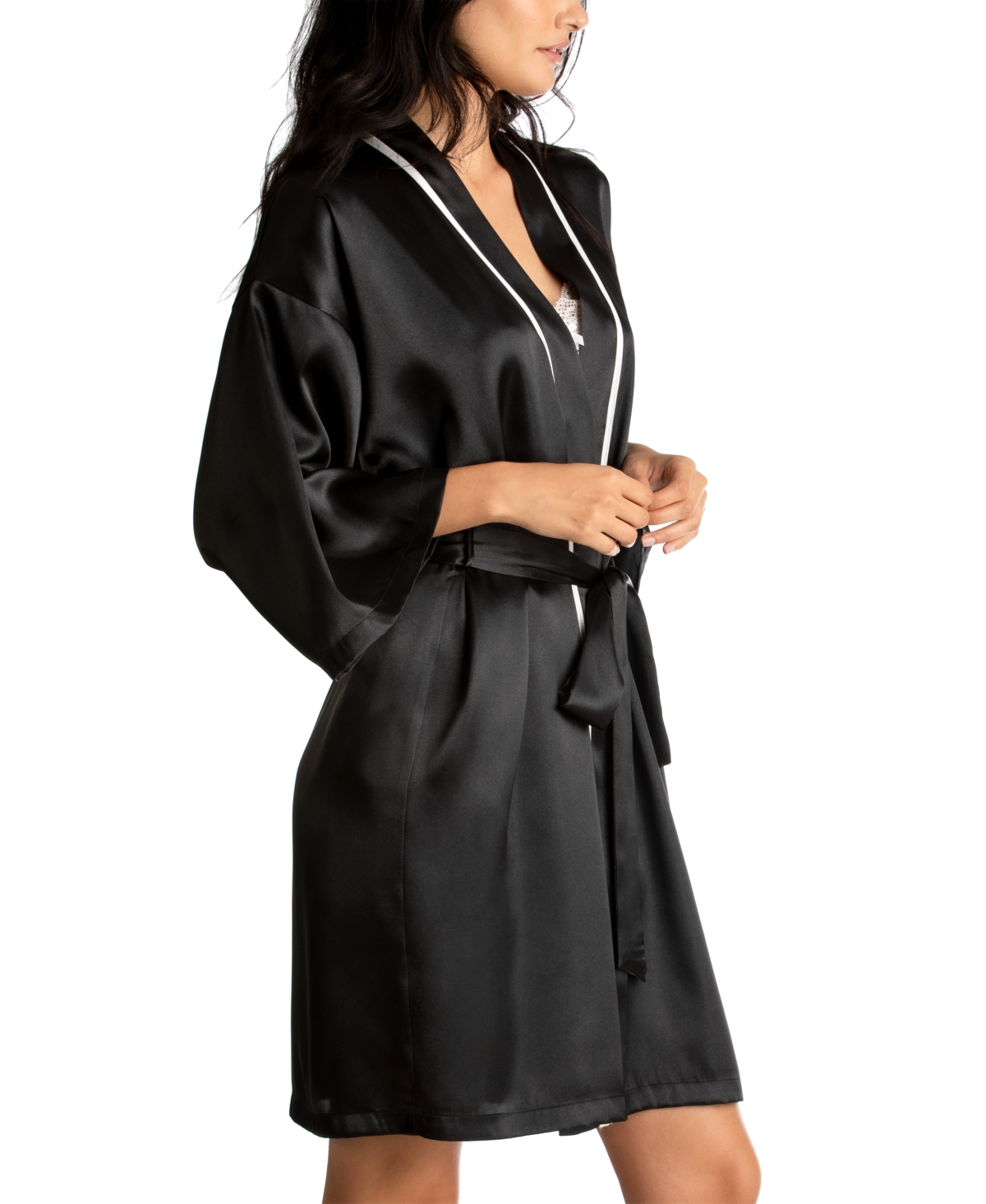 LINEA DONATELLA BRIDE SATIN WRAP ROBE, CAMI & TAP SHORTS SET 