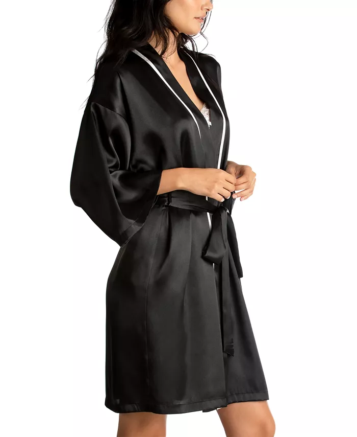 Bride Satin Wrap Robe, Cami & Tap Shorts Set - thumbnail 9