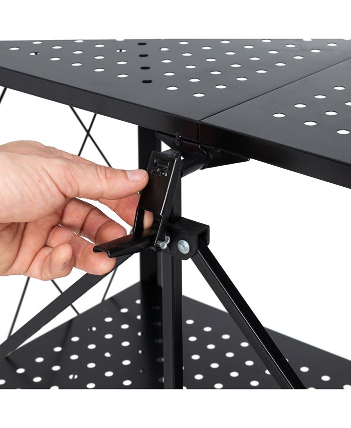 Honey Can Do Collapsible 4Tier Wheeled Metal Shelf Macy's