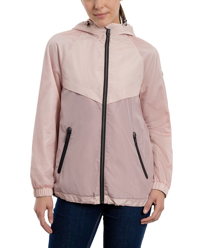 Michael Kors Women s Colorblocked Hooded Raincoat Macy s