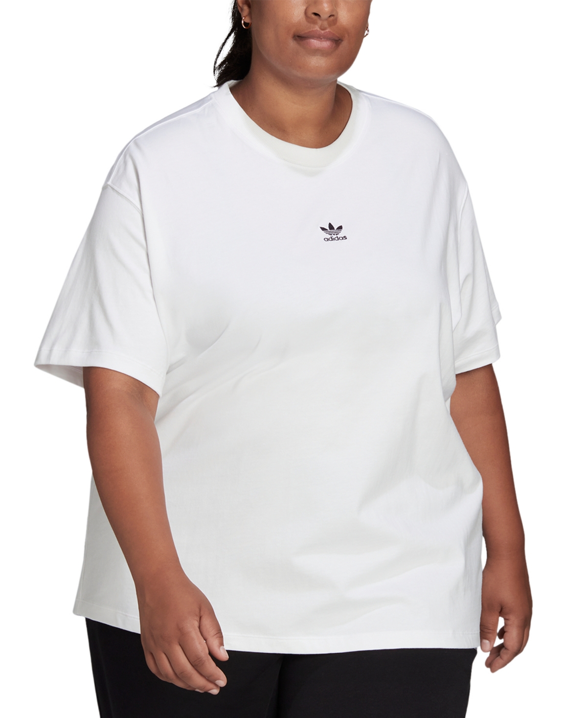 adidas Originals Plus Size Cotton Crew-Neck T-Shirt