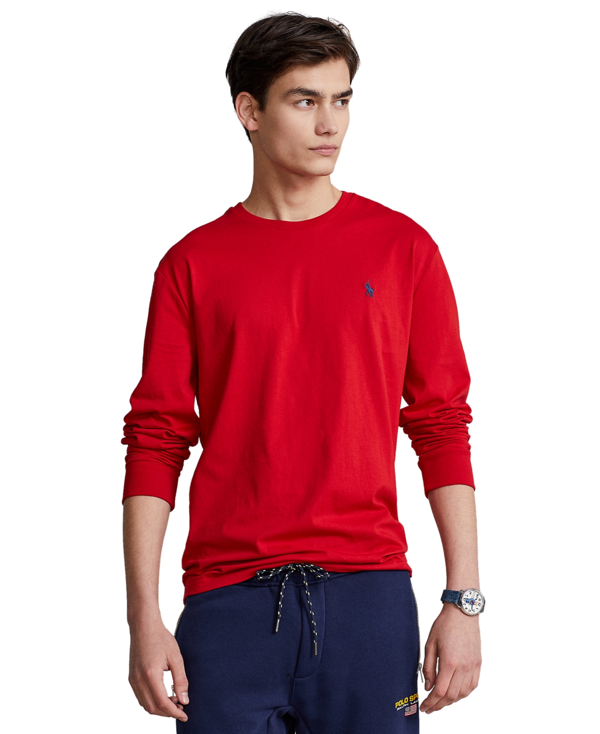 Polo Ralph Lauren Men's Classic-fit Jersey Long-sleeve T-shirt In Rl  Red