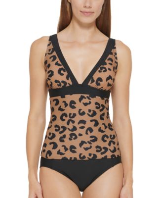 dkny leopard swimsuit