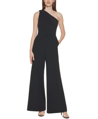 calvin klein one shoulder jumpsuit