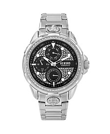 Versus by Versace Men's 6e Arrondissement Silver-tone Stainless Steel Bracelet Watch 46mm