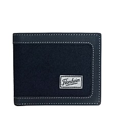 Men's Damon Crazy Bifold with Charcoal Wool Outer Wallet
