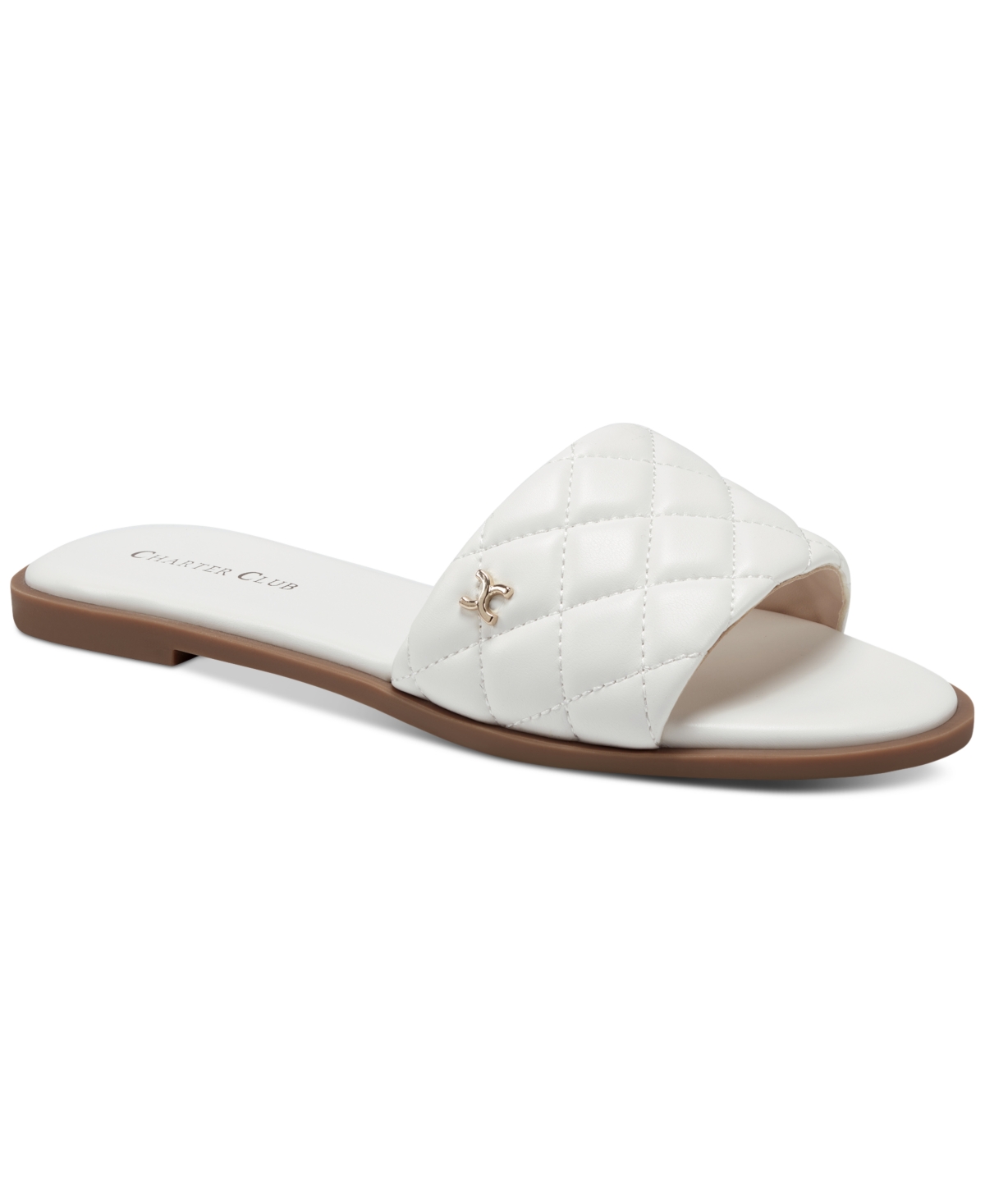 Charter Club Saffiee Quilted Sandals, Created For Macy's Women's Shoes