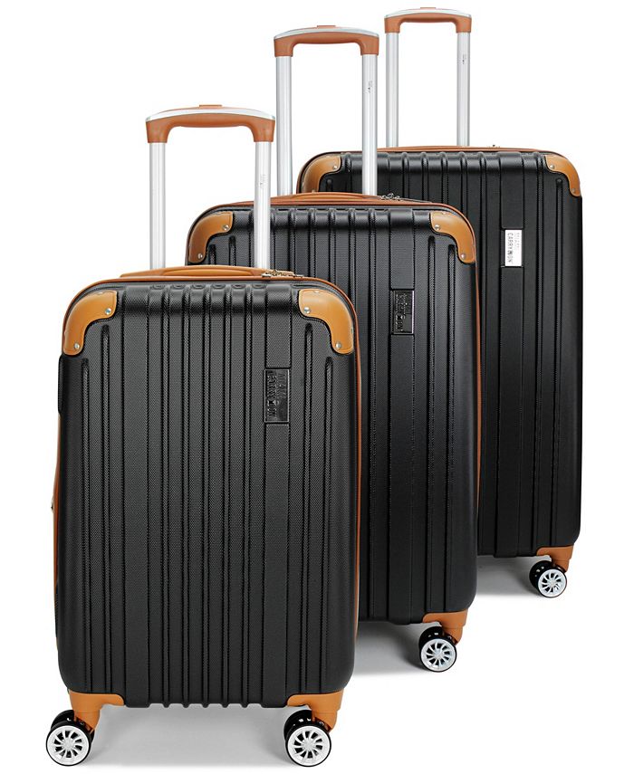 Miami CarryOn Collins 3 Piece Expandable Retro Spinner Luggage Set